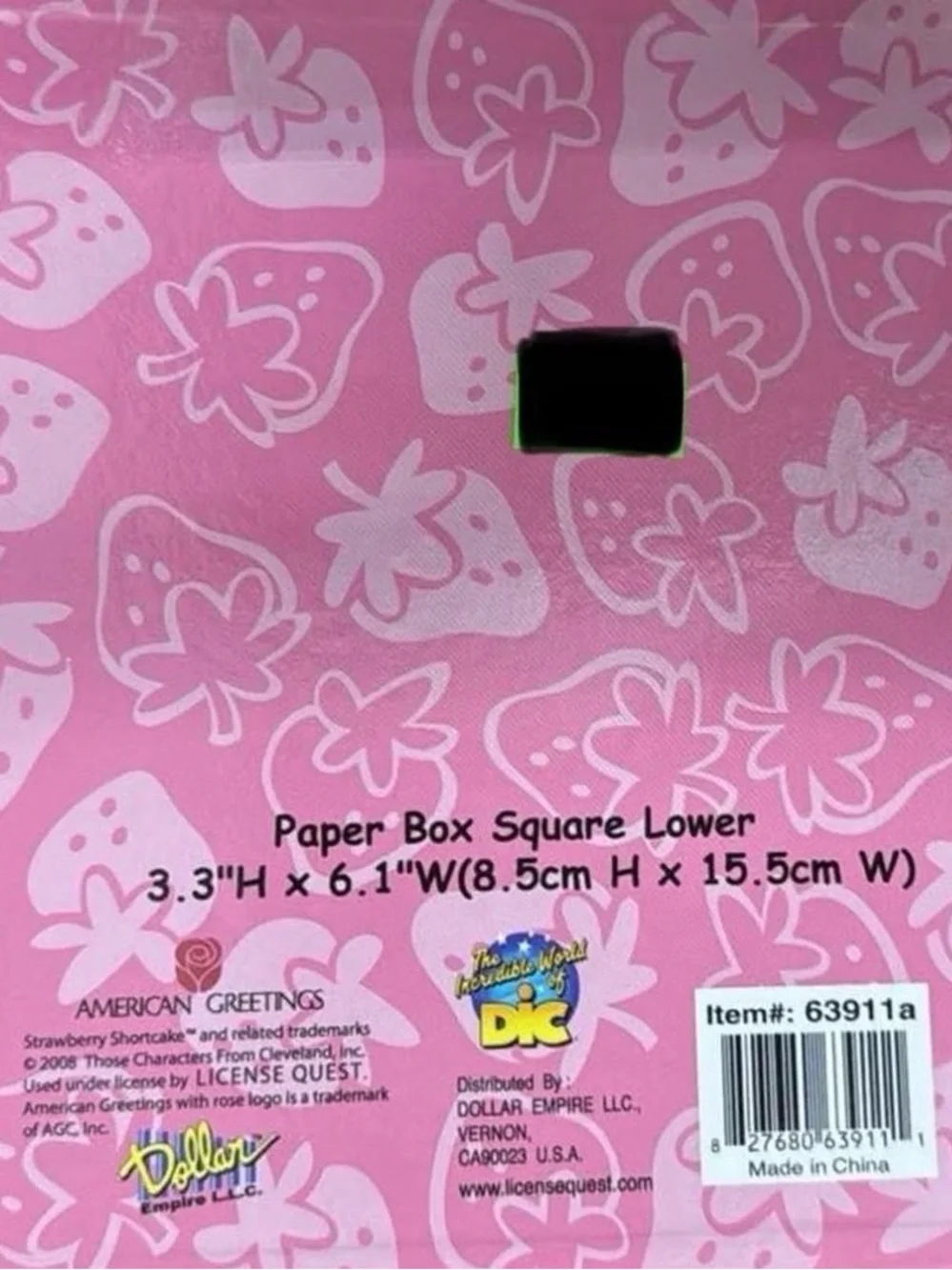 American Greetings Pink and White Strawberry Kids Hat Graphic